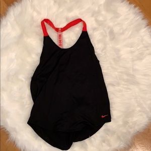 Nike women’s black and coral colored workout tank